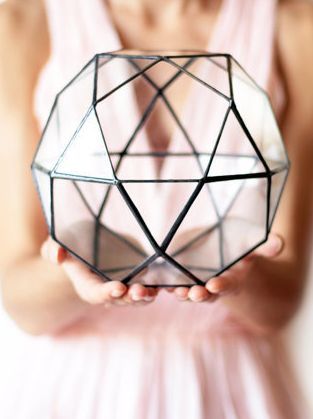 最近よく見る幾何学的なガラスの入れ物♡話題の《ジオメトリックテラリウム》って知ってる？にて紹介している画像