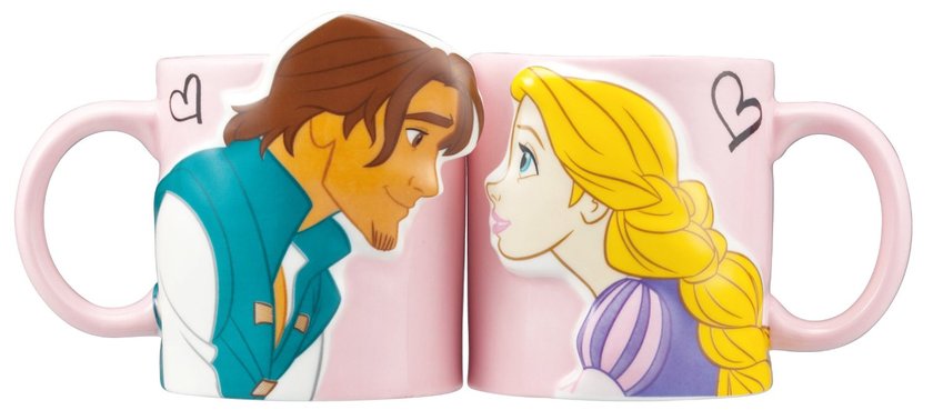 The Adorable "Kiss Pair Mugs" Featuring Popular Disney Princesses – Have You Bought Yours for the Wedding Decor?にて紹介している画像
