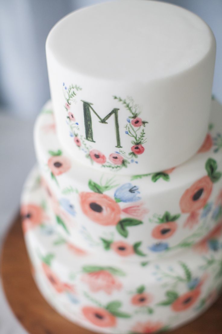 イニシャルでオリジナル感を♡ふたりだけのwedding cakeをデザインしたい♡にて紹介している画像