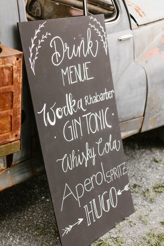 11 Fun and Stylish Drink Menu Designs for Guests Found on Instagram ♡にて紹介している画像