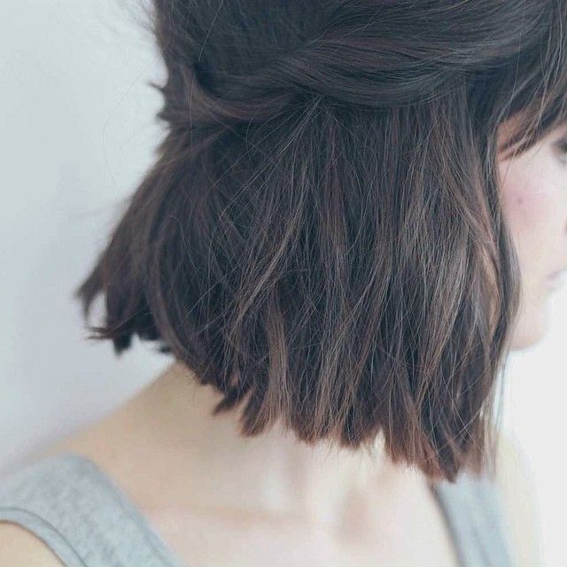 No Perm? No Problem! Easy Loose Wavy Bob Collection ♡にて紹介している画像