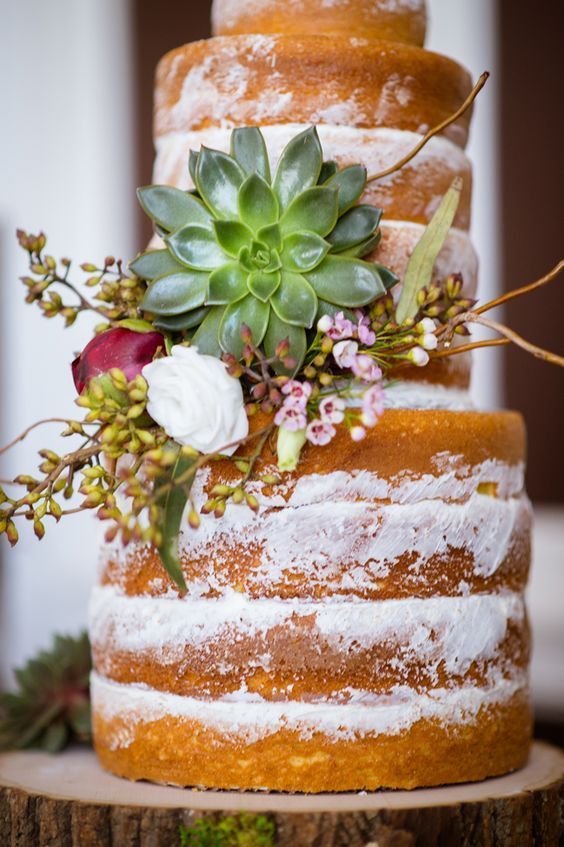 Irresistibly Cute Plumpness: The Trend of Wedding Cakes Featuring Succulents Is on the Rise!にて紹介している画像