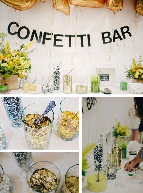 "Is it true that the adorable flower buffet and the 'Toss Bar' where guests fill flower petals bring nothing but good things?"にて紹介している画像