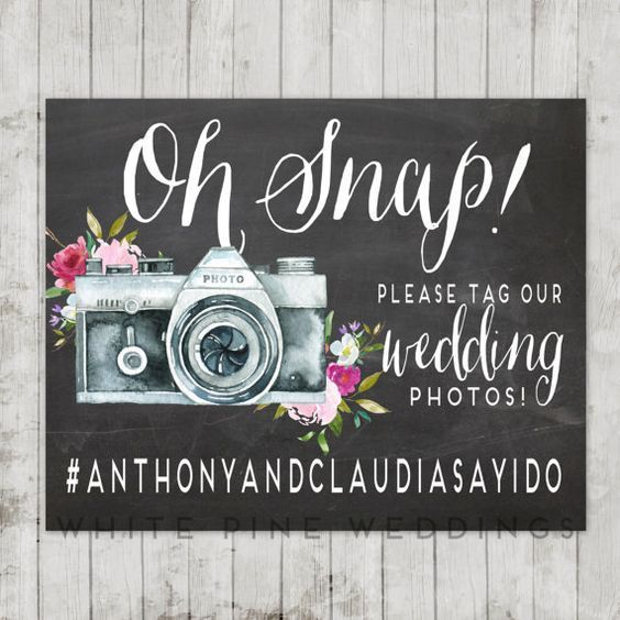 Stylish Overseas-Inspired Instagram Sign Designs to Share Photos with Guests ♡にて紹介している画像