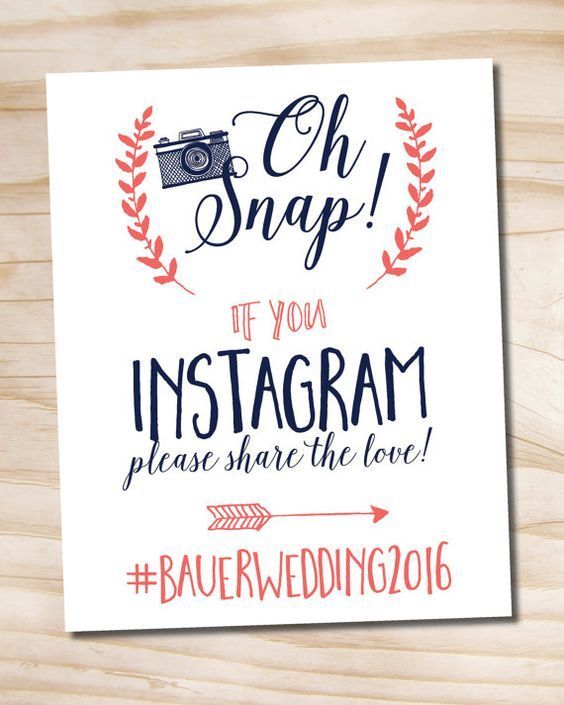 Stylish Overseas-Inspired Instagram Sign Designs to Share Photos with Guests ♡にて紹介している画像
