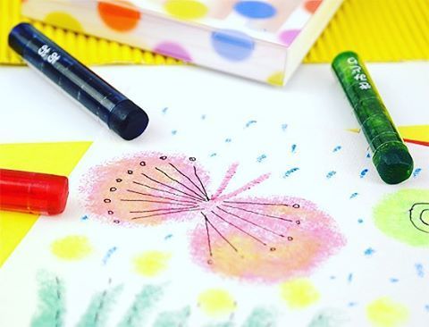 簡単に水彩画風色塗りが出来ちゃう!コクヨの〔透明クレヨン〕が可愛くて優秀すぎると話題*のトップ画像