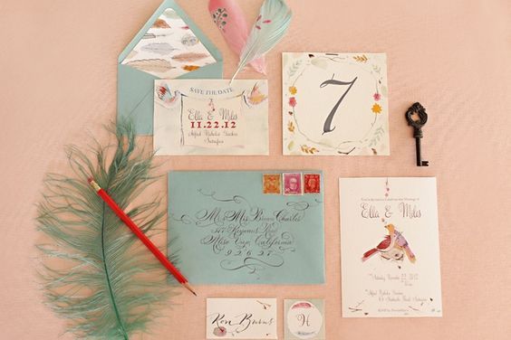 海外風デザインにきゅん♡真似したい海外花嫁さんのお洒落な招待状10選＊にて紹介している画像