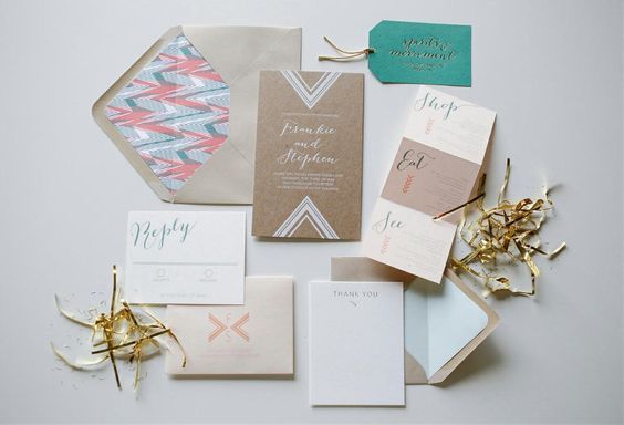 海外風デザインにきゅん♡真似したい海外花嫁さんのお洒落な招待状10選＊にて紹介している画像