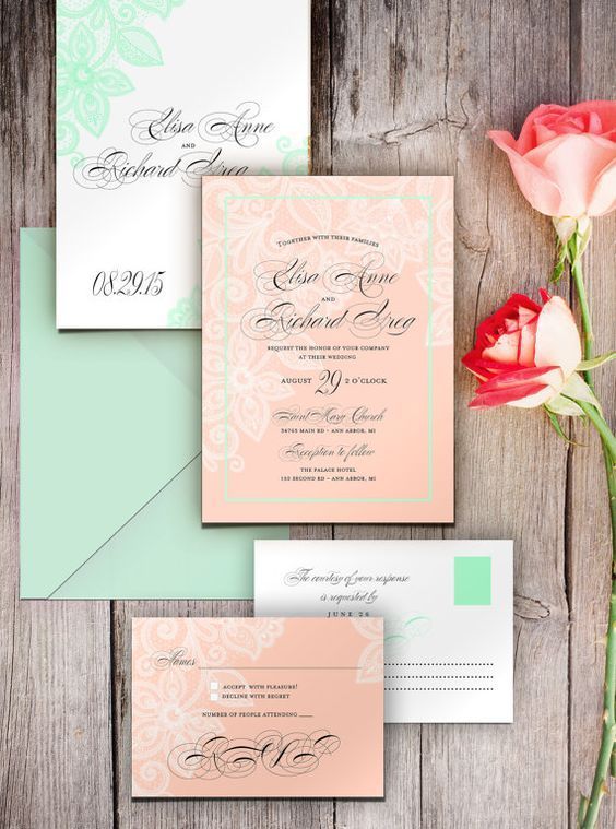 海外風デザインにきゅん♡真似したい海外花嫁さんのお洒落な招待状10選＊にて紹介している画像