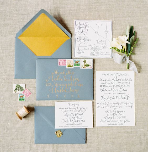 海外風デザインにきゅん♡真似したい海外花嫁さんのお洒落な招待状10選＊にて紹介している画像