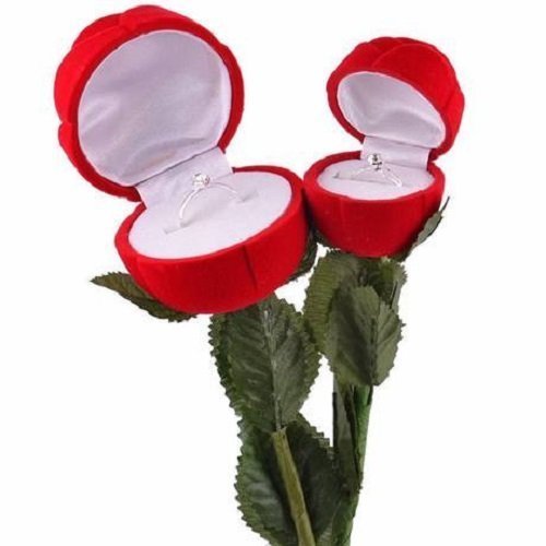 "Stunningly Unique: A Ring Emerges from a Rose!? The Adorable Charm of Using a Rose Ring Pillow as a Photo Prop ♡"にて紹介している画像