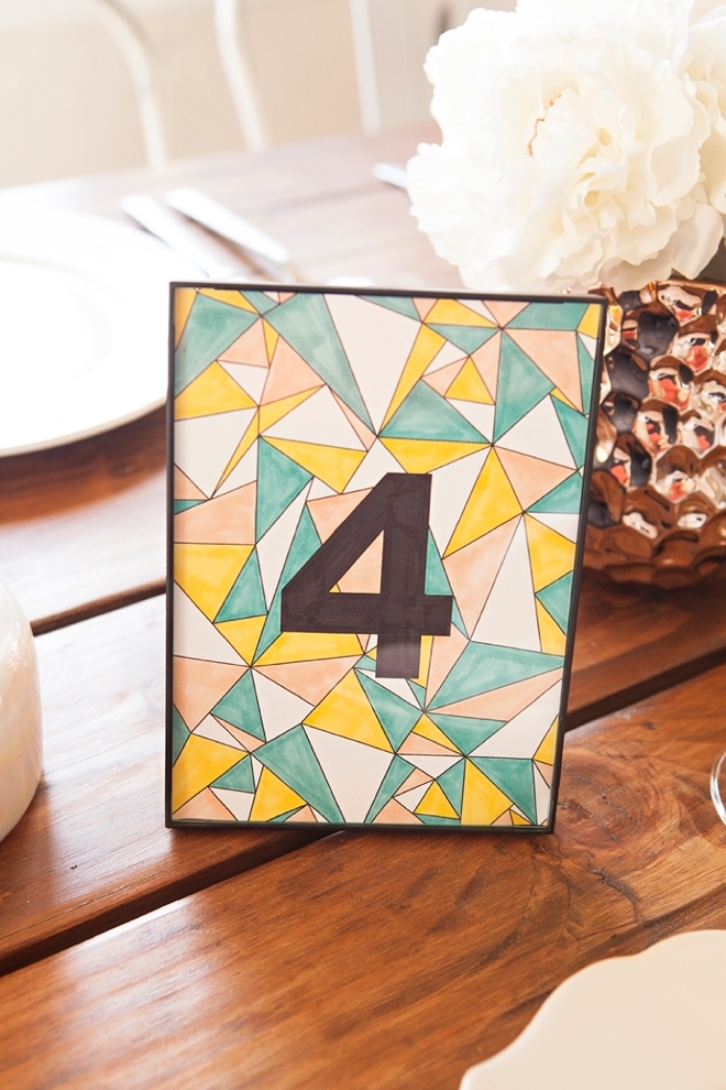 Free Template! Easy DIY Table Numbers with Adult Coloring (Coloriage) ☆にて紹介している画像