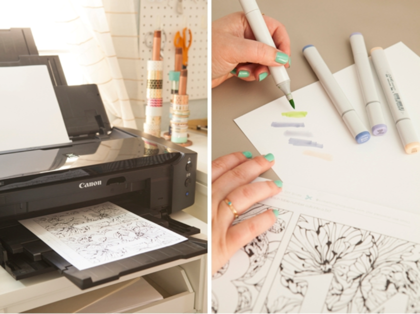 テンプレート無料！大人の塗り絵【コロリアージュ】でテーブルナンバーを簡単DIY♡にて紹介している画像