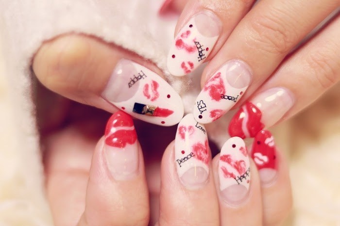 欢迎2·14♡指尖也能甜甜的，《情人节美甲》设计9选＊にて紹介している画像