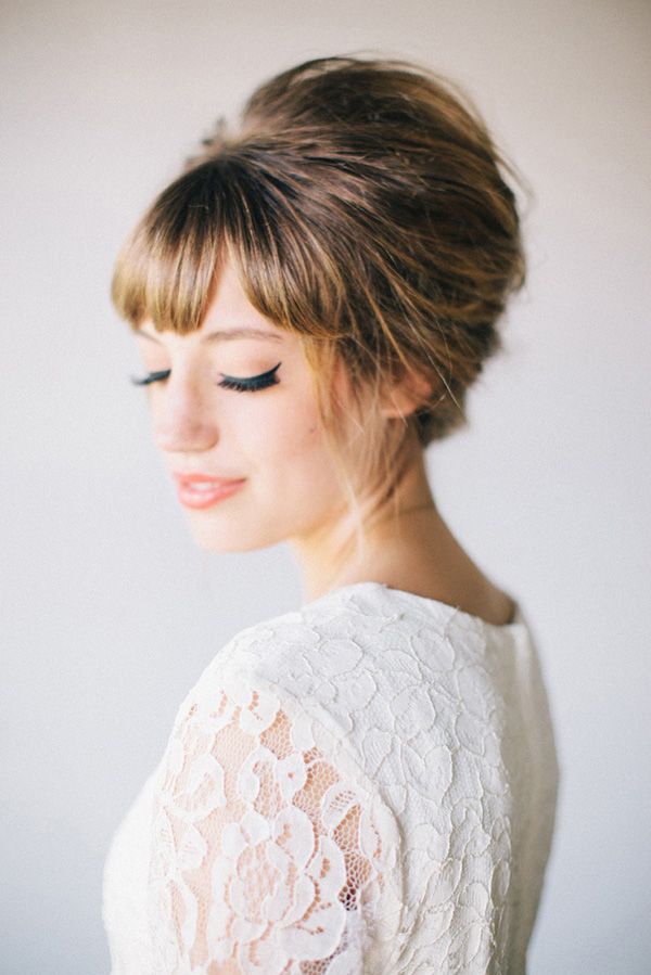 Elevate Your Style: Recommended Wedding Hairstyles with Chic Bangs! ♥にて紹介している画像