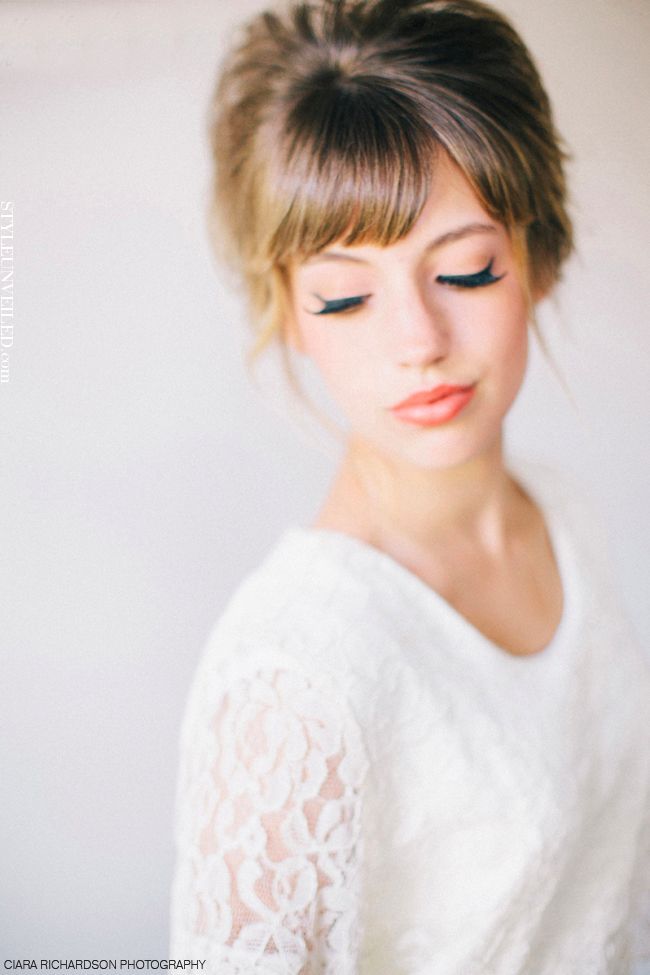 Elevate Your Style: Recommended Wedding Hairstyles with Chic Bangs! ♥にて紹介している画像