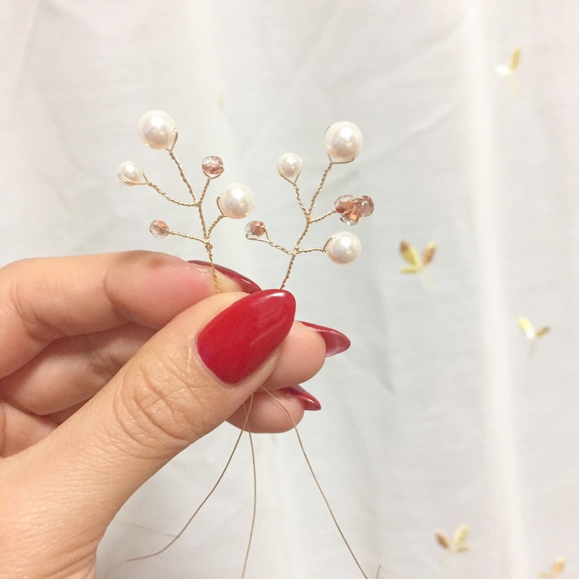 Create Sparkling and Cute "Branch Hair Accessories" with Easy DIY for Just Around 2000 Yen! ♡にて紹介している画像