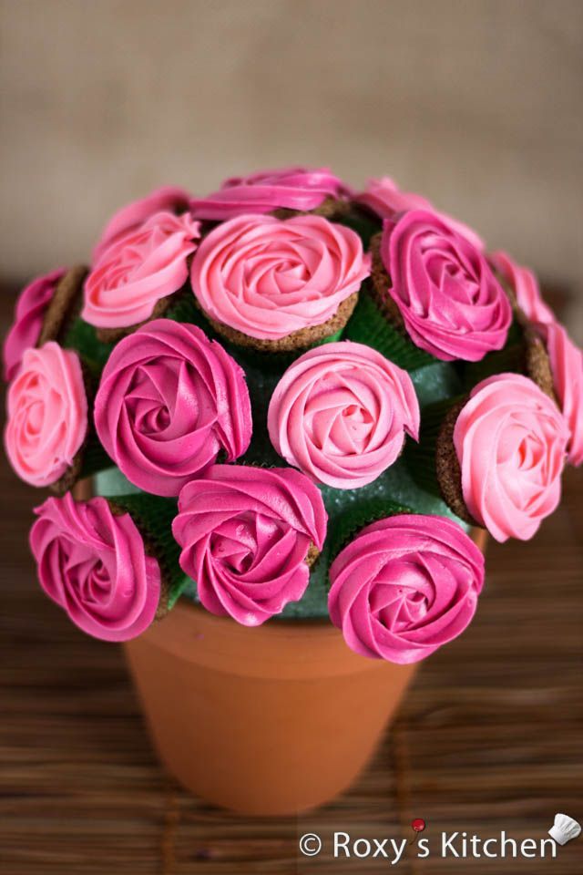 Can You Believe It?! This Bouquet is Made of Flower Cupcakes♡にて紹介している画像