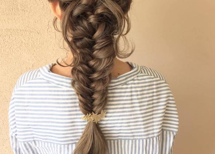 花嫁 髪型 フィッシュボーン