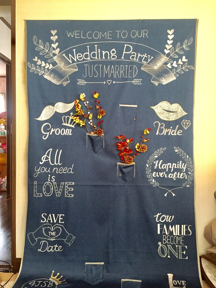 Chic and Casual: A Special Feature on DIY Wedding Items Made with Denim Fabric That You’ll Want to Imitate ♩にて紹介している画像