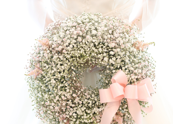 かすみ草リースブーケ の可愛いアイデアまとめ Marry マリー