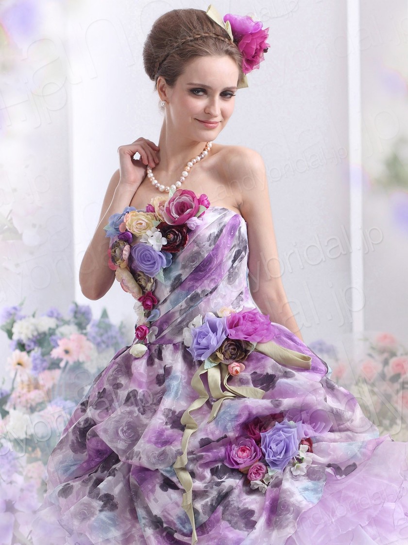 Sexy? Rapunzel? The Colored Dress is Perfect with Flower Designs!! *Purple Edition*にて紹介している画像