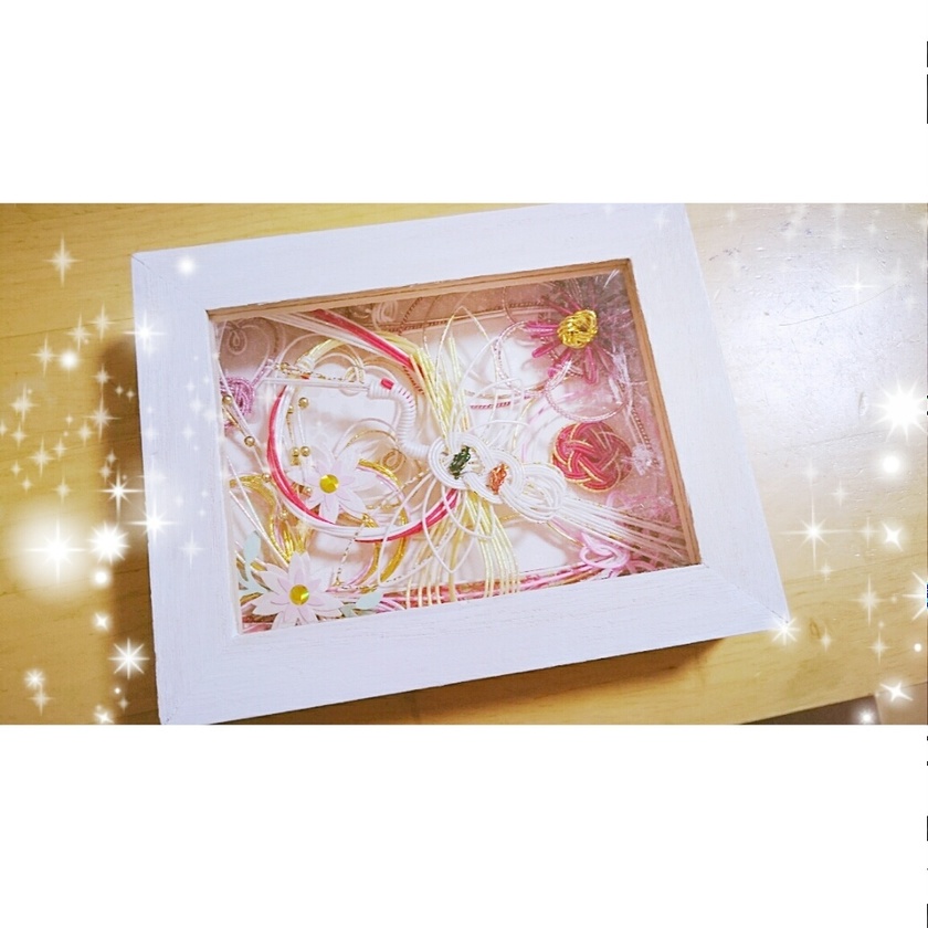 Design Collection of "Mizuhiki Boards" Made by Remaking the Gift Envelopes Received After the Wedding♡にて紹介している画像