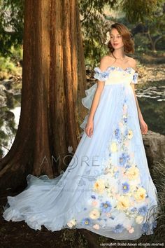 Adding Flowers to Cinderella Blue♡ Choose a Floral Dress for Your Colored Dress! *Blue Edition*にて紹介している画像