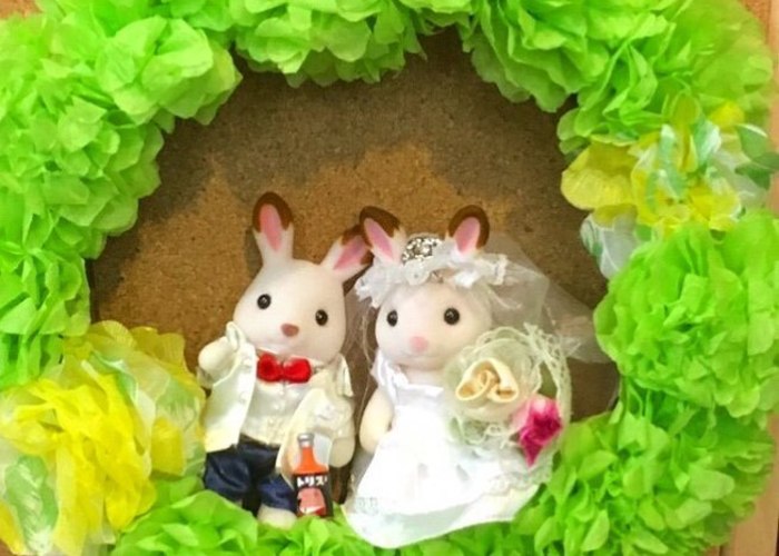 リースとウェルカムドールを使った結婚式diyアイデア Marry マリー