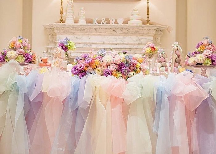 レインボー高砂 メインテーブルの可愛いデザインまとめ Marry マリー