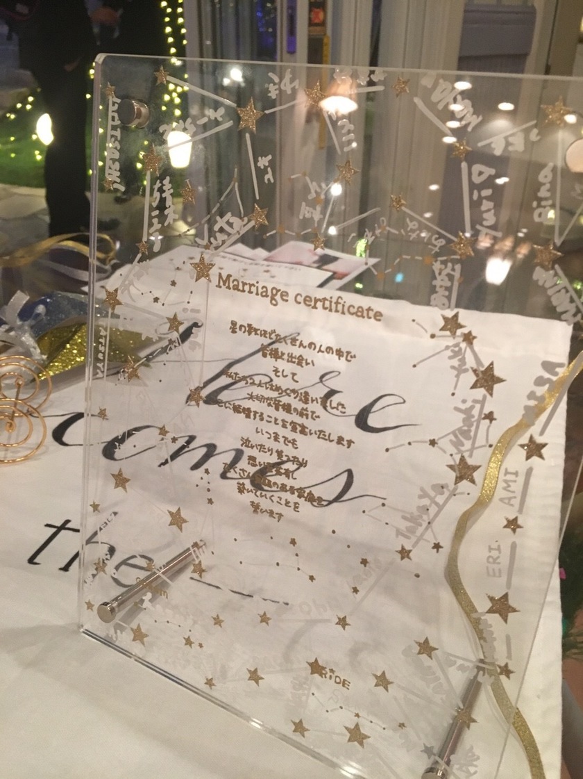 やばい！アクリル×ポスカの結婚証明書は、いざという時文字が見えないという事態が発生しているらしい...にて紹介している画像