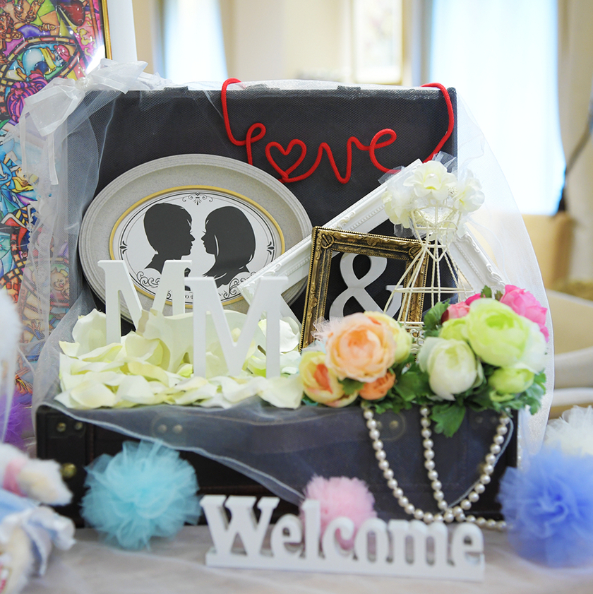 ここが肝心なんです！ウェルカムトランクの《チュールの可愛い敷き方》バリエーションを解説♡にて紹介している画像