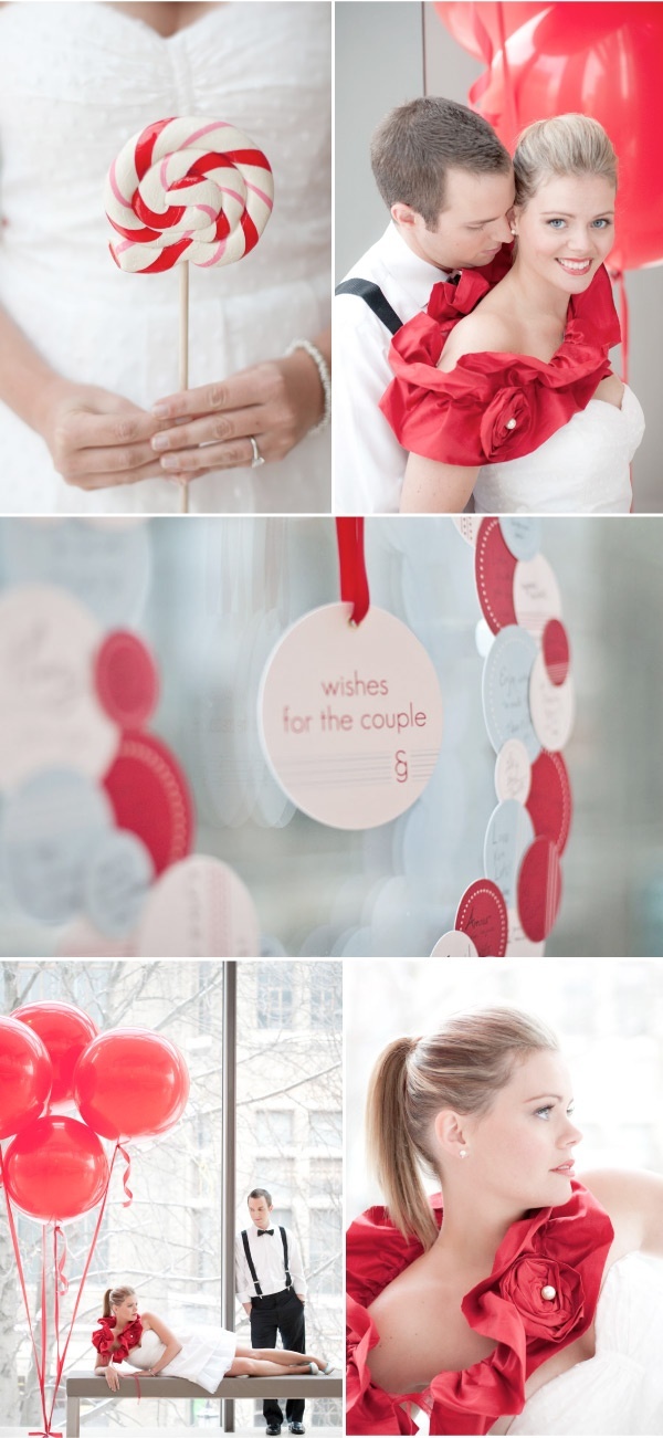 赤がテーマカラー♡ホリディシーズンにぴったりなweddingアイデアいっぱいにて紹介している画像