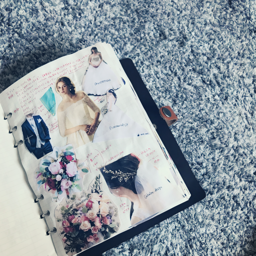 プレ花嫁期間を充実したものにする♡ウェディングノートにまとめたい7つの事項＊にて紹介している画像