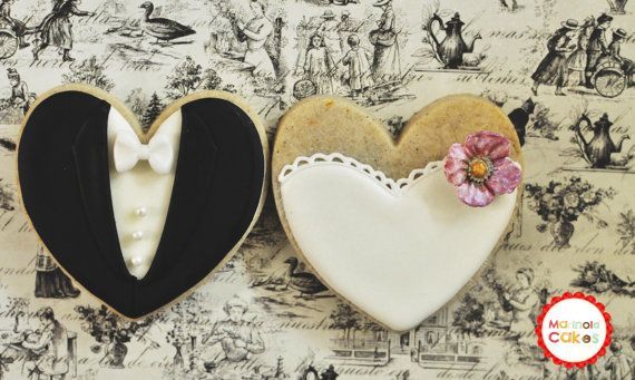"Bride & Groom: A Sweet Gift Inspired by Their Tuxedo and Dress Looks"にて紹介している画像