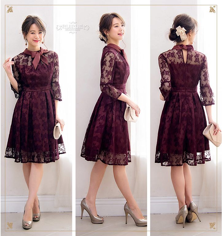 一着は持っておきたい！通販で買える大人可愛い《レース》のお呼ばれドレスまとめ＊にて紹介している画像