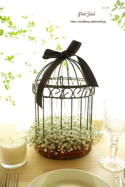 テーブルもかすみ草で埋めつくして♡かすみ草テーブルコーディネート総まとめ♡ にて紹介している画像