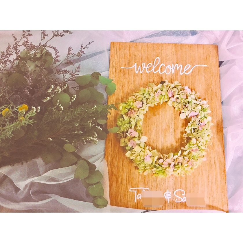 10 Inspiring DIY "Welcome Wreath" Designs for Your Wedding Found on Instagram!にて紹介している画像