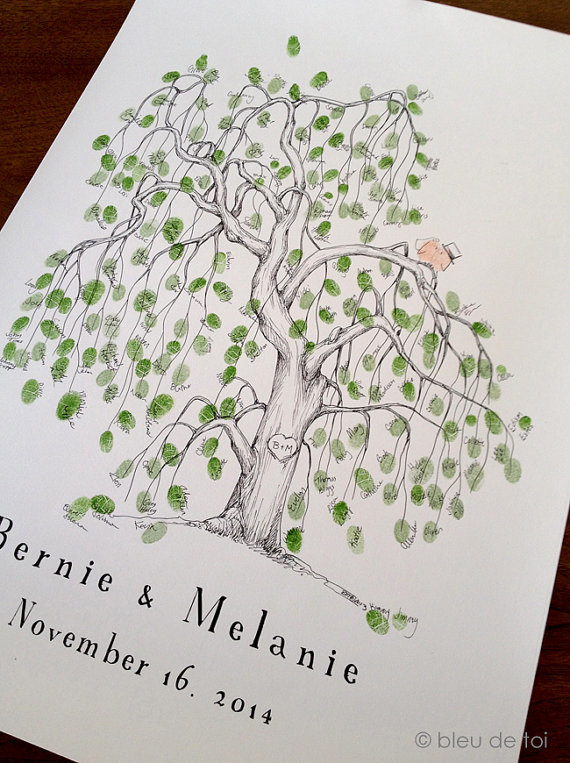 Create Together with Guests: The Adorable "Wedding Tree" Guest Book!にて紹介している画像