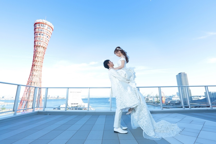 永恒不灭♡自然状态的两人留下的美丽【无小物】婚礼照片姿势集＊にて紹介している画像