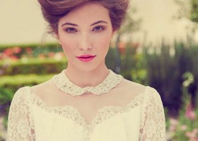 Instagram's hashtag '#vintageweddingdress' is filled with stylish vintage dresses! The key vintage elements include sheer décolleté, high necks with collars, lace sleeves, and three-quarter length sleeves.