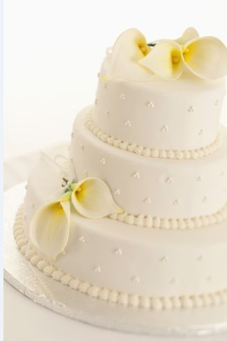 A Collection of Wedding Cake Images That Look Like They're Covered in Snow ♡にて紹介している画像