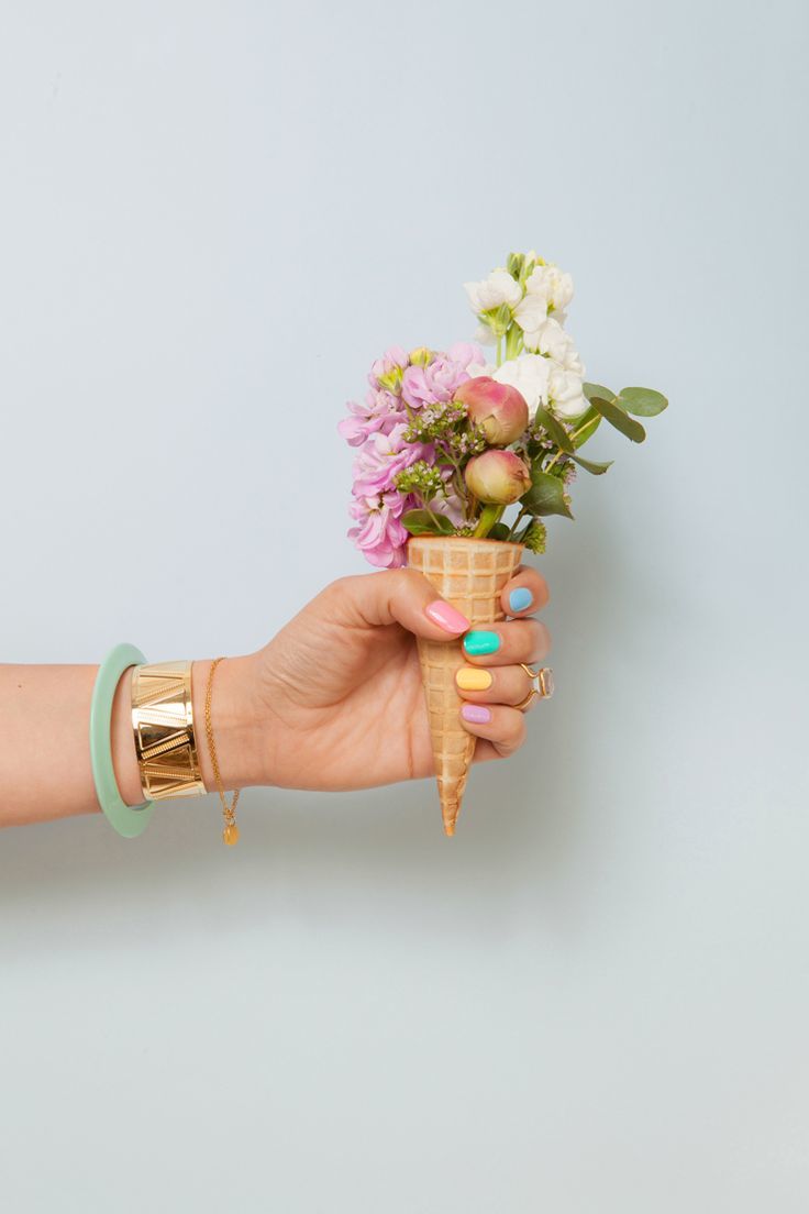 Do You Know About Flower Cones? ♡ Adorable Bouquets That Look Just Like Ice Cream! ♡にて紹介している画像