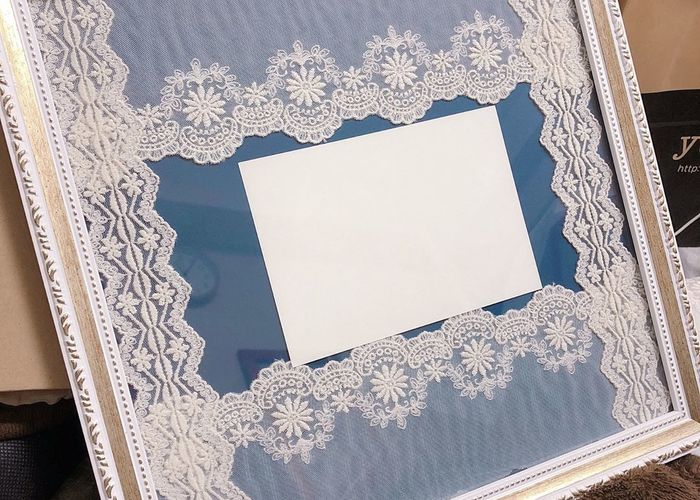 ロマンティックDIY♡【レース】を額縁やアクリル板に挟んで作る