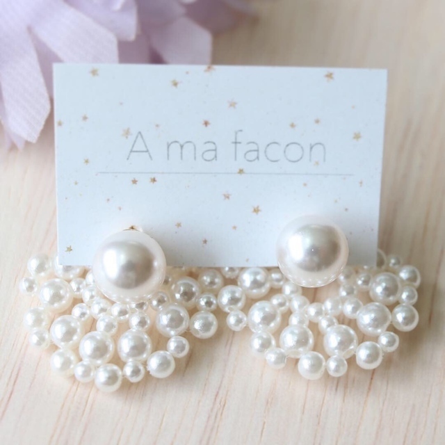 ミンネで見つけた1点もの♡特別感あふれる可愛い「イヤリング・ピアス」まとめ＊にて紹介している画像