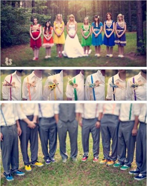 Colorful POP for Maximum Happiness: Spotlight on Bridesmaid and Groomsman Fashion!にて紹介している画像