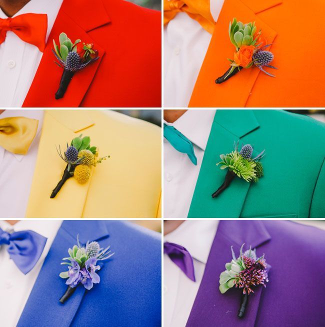 Colorful POP for Maximum Happiness: Spotlight on Bridesmaid and Groomsman Fashion!にて紹介している画像