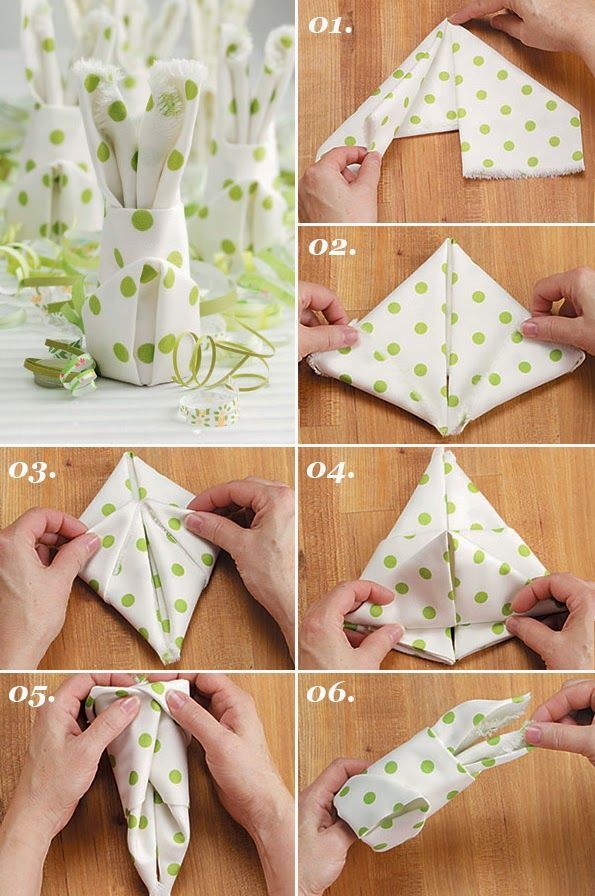 "Elevate Your Guest Table: A Collection of Delightful Decorative Napkin Folding Techniques!"にて紹介している画像