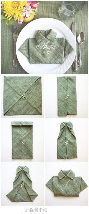 "Elevate Your Guest Table: A Collection of Delightful Decorative Napkin Folding Techniques!"にて紹介している画像