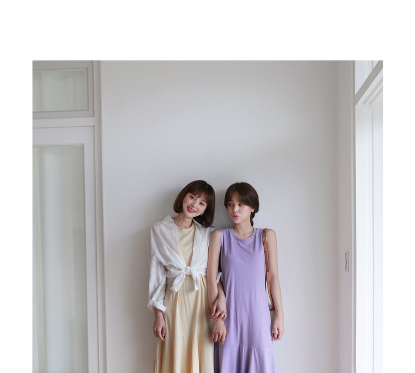 華やかだし、インスタグラマーもよく着てる気がする。通販で買えるラベンダーカラーのマキシワンピース特集にて紹介している画像